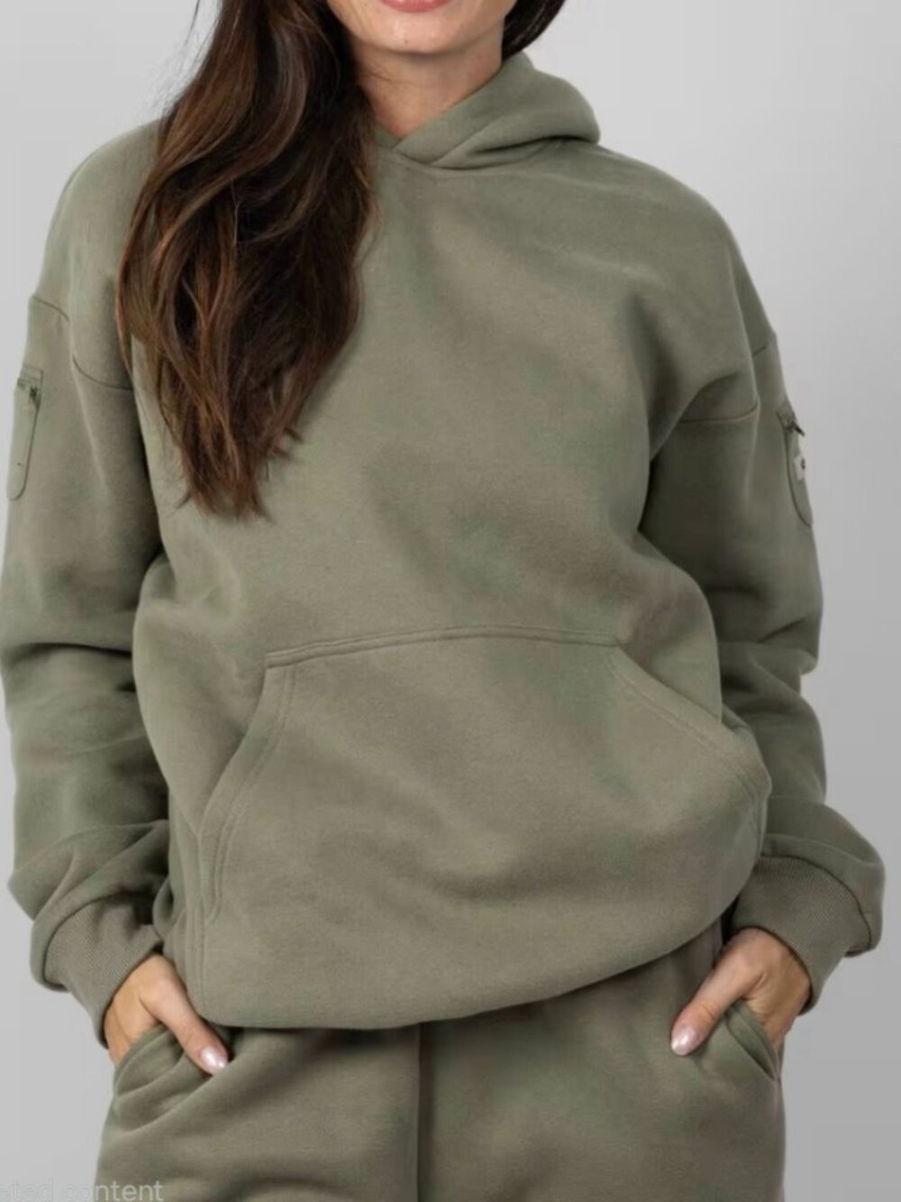Comfrt Travel Essentials Hoodie - Moss - Size L - KJHU47